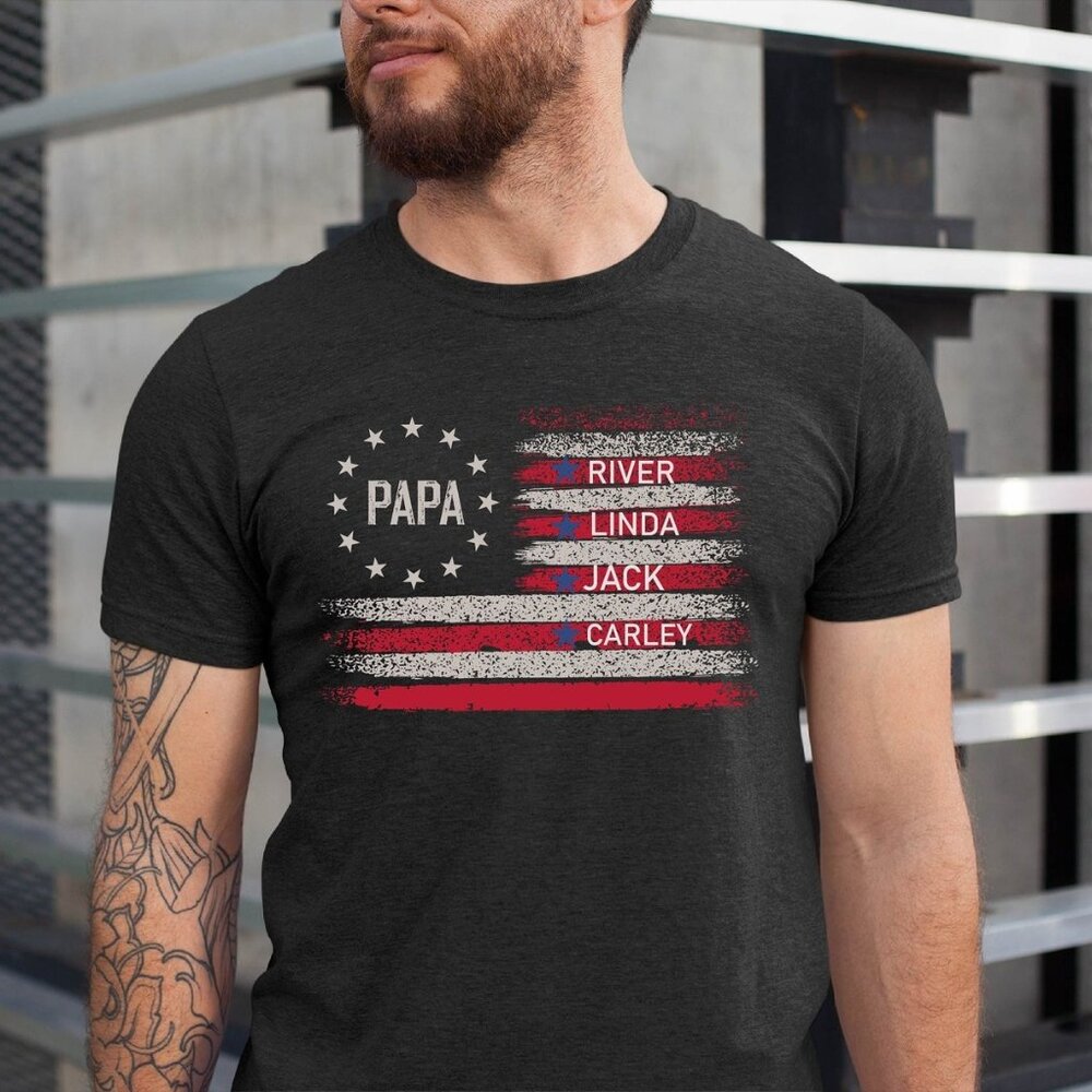 Fathers Day Shirt for Grandpa, Custom Poppy Pop Pop Shirt